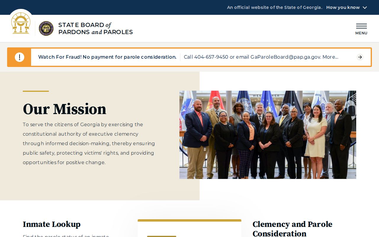 Georgia State Board of Pardons and Paroles official website